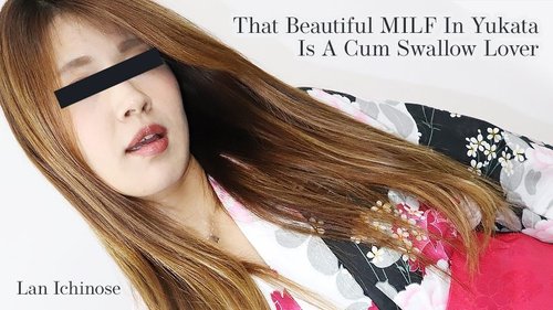 Ran Ichinose : Belle MILF en Yukata adore avaler - Non censuré